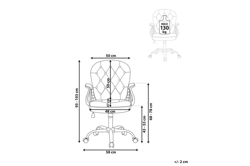 Kontorsstol med kristaller Princess Rosa/svart/silver - Rosa/svart/silver - Products - Möbler - Fåtölj & stolar - Kontorsstol & skrivbordsstol