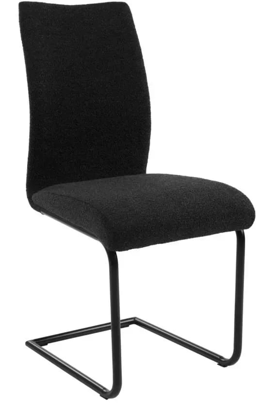 Lina matstol - Svart boucletyg, Svart
