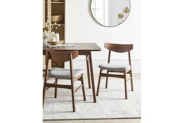 Matsalsstol Smiley set om 2 Mörkt Trä-Grått - Mörkt Trä-Grått - Products - Möbler - Fåtölj & stolar - Matstol & köksstol