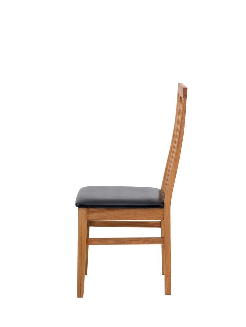 Matstol ek med svart sits - Alaska, Oljad ek / svart sits