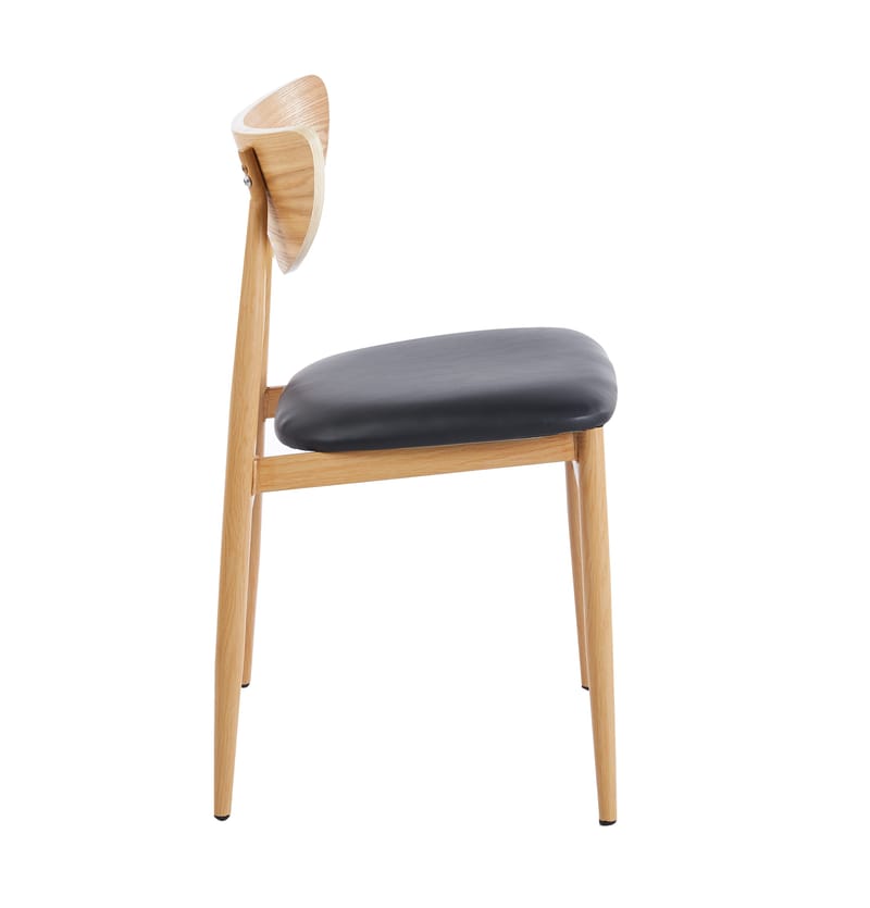 Matstol Ludvig - Ek med svart PU sits - svart - Products - Möbler - Fåtölj & stolar - Matstol & köksstol