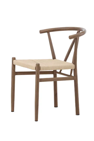 Matstol utan armstöd Peach Alfons Dining Chair - Woodlook / Nature Rope Beige - Products - Möbler - Fåtölj & stolar - Matstol & köksstol