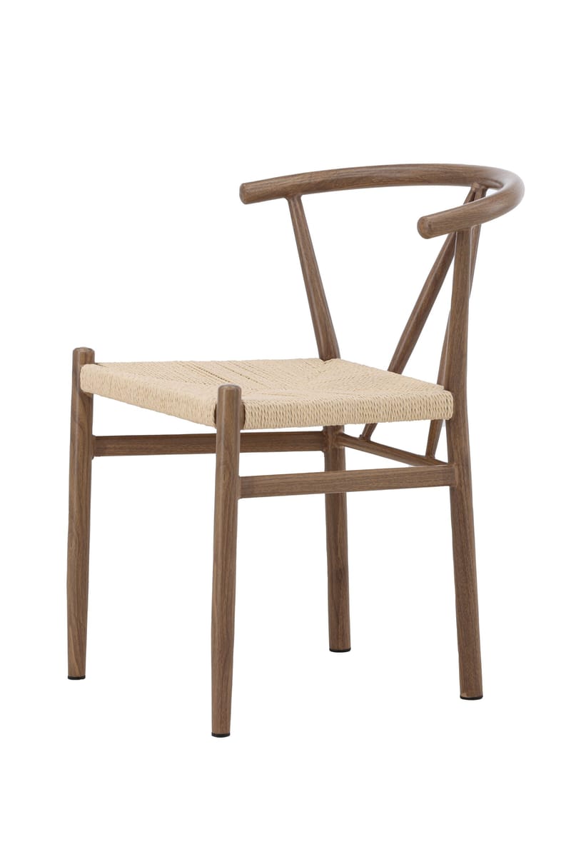 Matstol utan armstöd Peach Alfons Dining Chair - Woodlook / Nature Rope Beige - Products - Möbler - Fåtölj & stolar - Matstol & köksstol