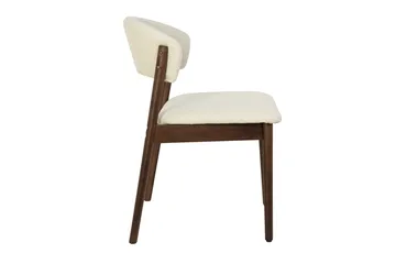 Nala Matstol i trä med tygsits - Beige - Products - Möbler - Fåtölj & stolar - Matstol & köksstol