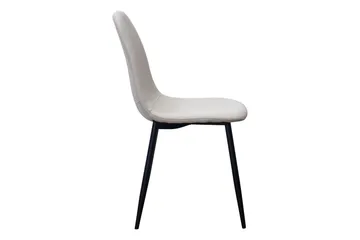 Nibe Matstol - Beige/Metallben Svart - Products - Möbler - Fåtölj & stolar - Matstol & köksstol