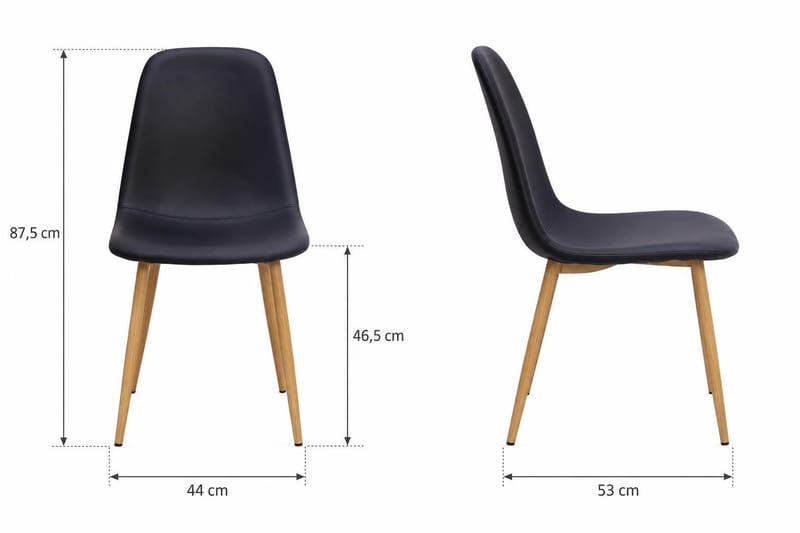 Nibe Matstol Konstläder - Svart - Products - Möbler - Fåtölj & stolar - Matstol & köksstol