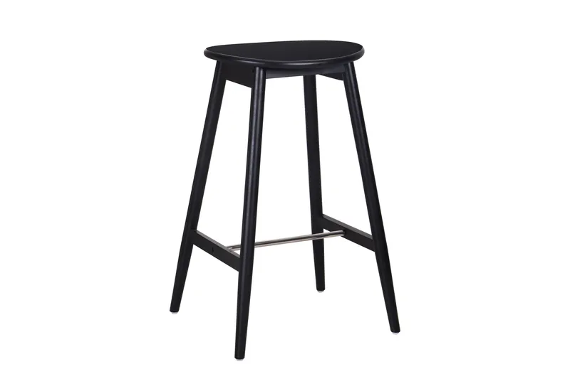 Norden Barstol i trä – barstol utan rygg för kök & bar, Svart
