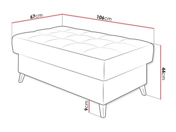 Amshyttan Fotpall 106 cm - Blå - Products - Möbler - Fåtölj & stolar - Pall & puff - Fotpallar