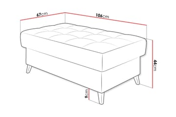 Amshyttan Sittpuff - Vit - Products - Möbler - Fåtölj & stolar - Pall & puff - Sittpuff