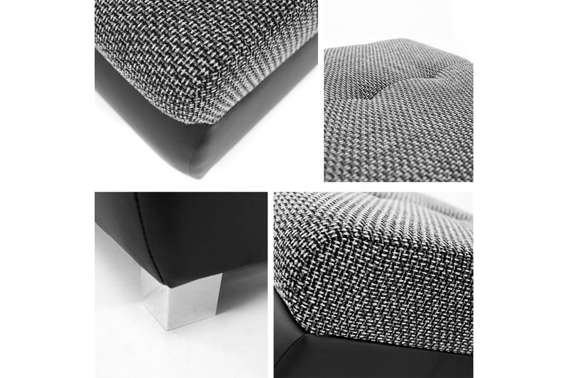 Cerys Fotpall 60 cm - Mörkgrå/Svart - Products - Möbler - Fåtölj & stolar - Pall & puff - Fotpallar