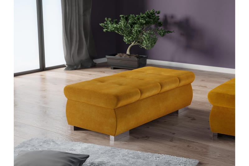 Cerys Sittpuff - Orange - Products - Möbler - Fåtölj & stolar - Pall & puff - Sittpuff