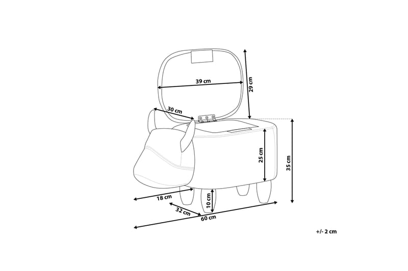 Cow Sittpuff 60 cm - Brun - Products - Möbler - Fåtölj & stolar - Pall & puff - Sittpuff