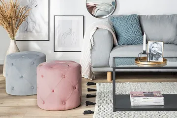 Devose Sittpuff - Rosa - Products - Möbler - Fåtölj & stolar - Pall & puff - Sittpuff