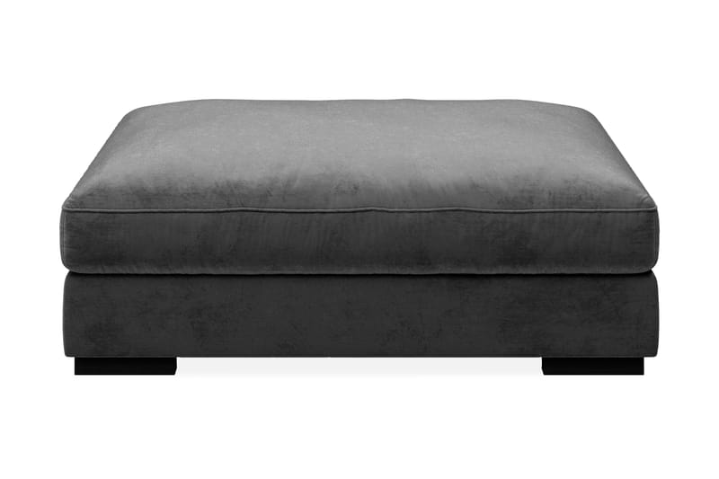 Dubai Fotpall Sammet - Mörkgrå - Products - Möbler - Fåtölj & stolar - Pall & puff - Fotpallar