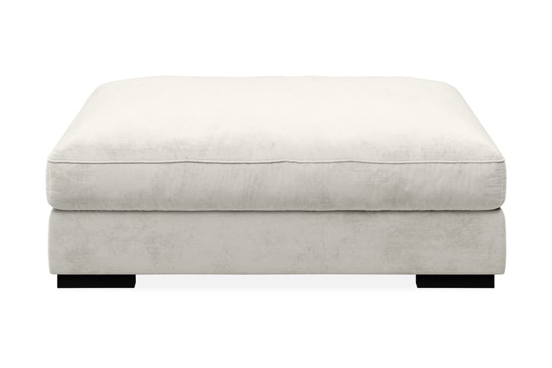 Dubai Fotpall Sammet - Vit - Products - Möbler - Fåtölj & stolar - Pall & puff - Fotpallar