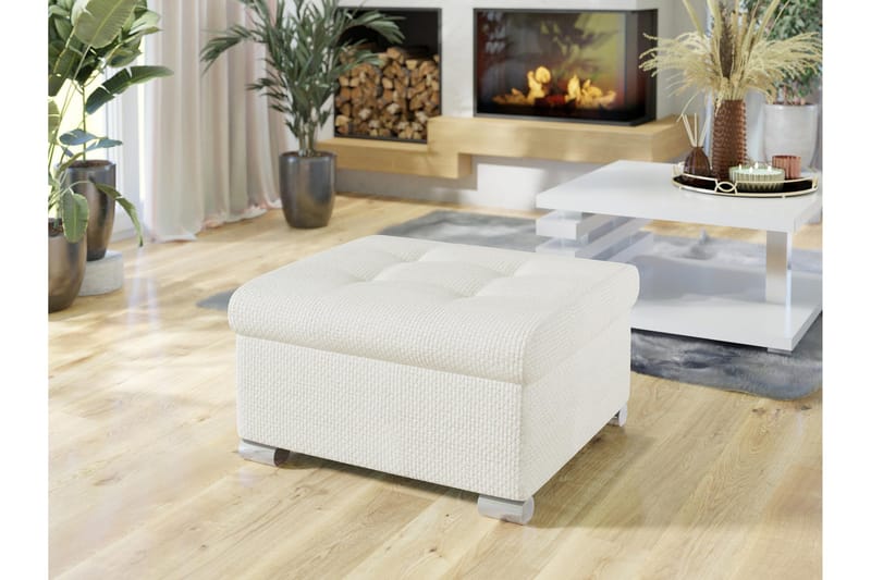 Dynir Fotpall 68 cm - Vit - Products - Möbler - Fåtölj & stolar - Pall & puff - Fotpallar