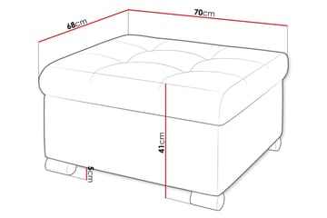 Dynir Fotpall 70 cm - Grå - Products - Möbler - Fåtölj & stolar - Pall & puff - Fotpallar