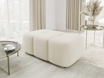 Flo Fotpall 93 cm - Vit - Products - Möbler - Fåtölj & stolar - Pall & puff - Fotpallar