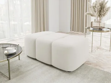 Flo Fotpall 93 cm - Vit - Products - Möbler - Fåtölj & stolar - Pall & puff - Fotpallar