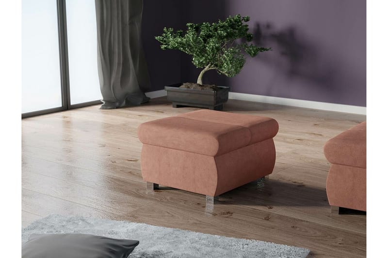 Kintore Fotpall 60 cm Pink/Brown - Products - Möbler - Fåtölj & stolar - Pall & puff - Fotpallar