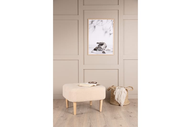 Salina Sittpuff med knappar - Vit - Products - Möbler - Fåtölj & stolar - Pall & puff - Sittpuff