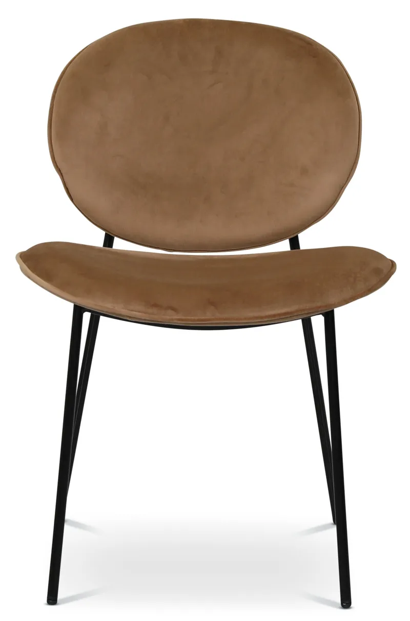 Palle stol i sammet - Brun, Brun