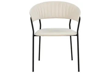 Set med 2 matstolar Mariposa - Krämvit, Svart/Sammet - Products - Möbler - Fåtölj & stolar - Karmstol