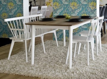 Särö Pinnsoffa / Kökssoffa - Vit - Vit - Products - Möbler - Fåtölj & stolar - Sittbänk - Bänk med ryggstöd