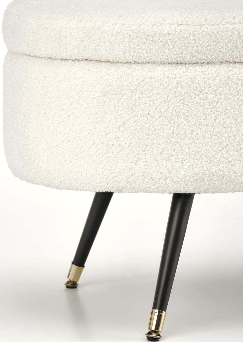 Sittbänk med förvaring offwhite 120 cm bred - Offwhite/svart - Products - Möbler - Fåtölj & stolar - Sittbänk