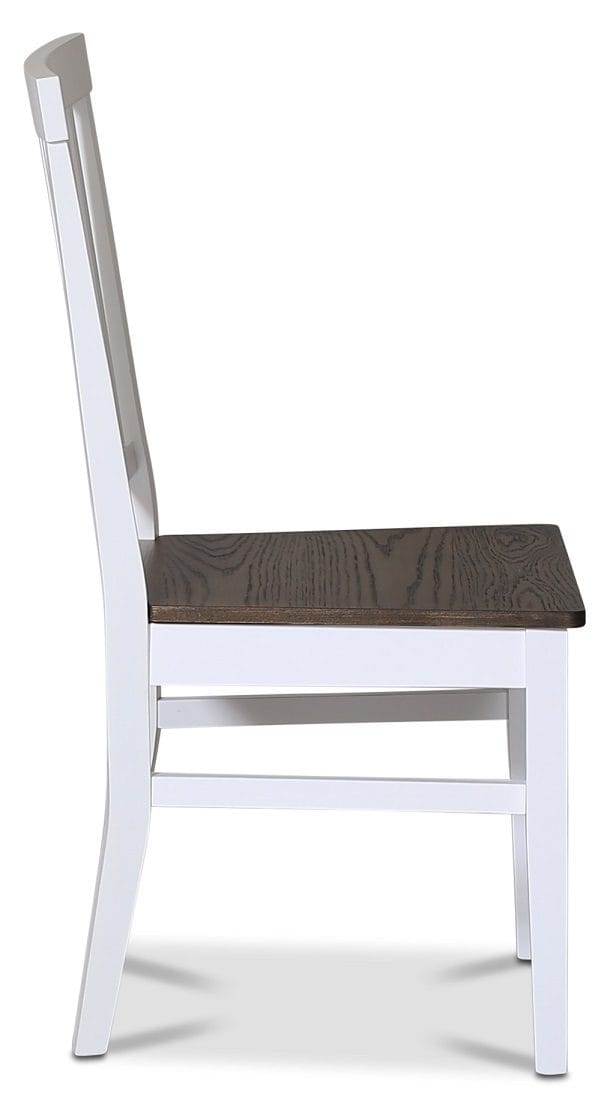 Skagen stol med ribbor - Vit / Brunoljad ek - vit/brunoljad ek - Products - Möbler - Fåtölj & stolar - Matstol & köksstol