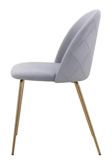 Stol grå med guldiga ben - Plaza - Grå - Products - Möbler - Fåtölj & stolar - Matstol & köksstol