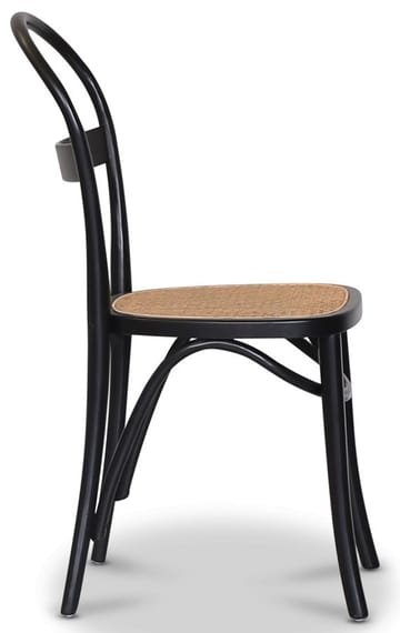 Stol i böjträ med rotting sits - Svart/natur - Products - Möbler - Fåtölj & stolar - Matstol & köksstol