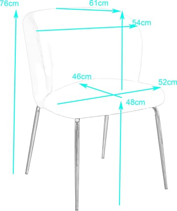 Stol i bouclè med ben i mässing - Cream/mässing - Products - Möbler - Fåtölj & stolar - Matstol & köksstol