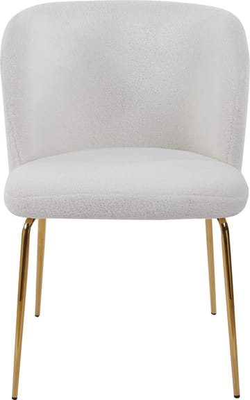 Stol i bouclè med ben i mässing - Cream/mässing - Products - Möbler - Fåtölj & stolar - Matstol & köksstol