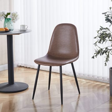 Stol i brunt läderutseende - Vintagebrun - Products - Möbler - Fåtölj & stolar - Matstol & köksstol