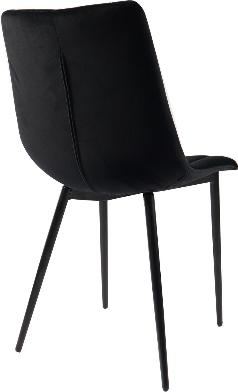 Stol i svart sammet - Kayla - Svart - Products - Möbler - Fåtölj & stolar - Matstol & köksstol