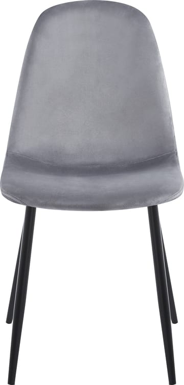 Stol ljusgrå sammet med svarta ben - Ljusgrå sammet med svarta matta stålben - Products - Möbler - Fåtölj & stolar - Matstol & köksstol