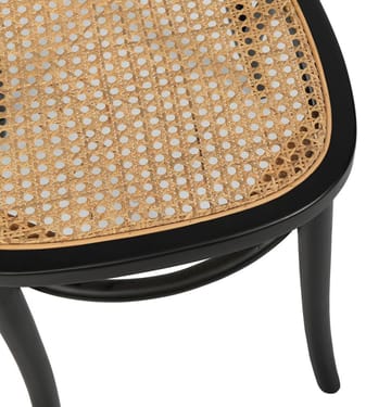 Stol svart med rotting i rygg och sits - Tone - Svart / Rotting - Products - Möbler - Fåtölj & stolar - Matstol & köksstol