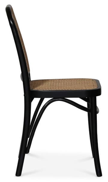 Stol svart med rotting i rygg och sits - Tone - Svart / Rotting - Products - Möbler - Fåtölj & stolar - Matstol & köksstol