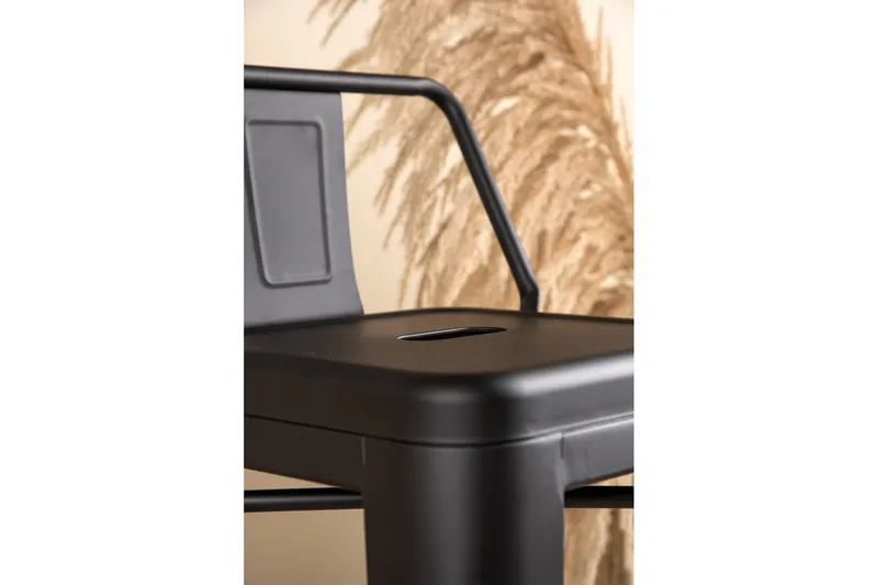 Tempe Barstol med ryggstöd - Svart - Products - Möbler - Fåtölj & stolar - Barstol & barpall