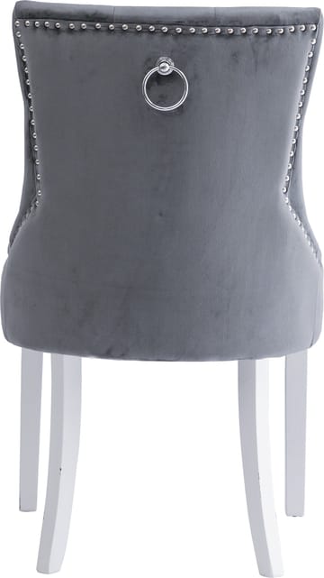 Tuva Stol i grå sammet - Grå sammet - Products - Möbler - Fåtölj & stolar - Matstol & köksstol