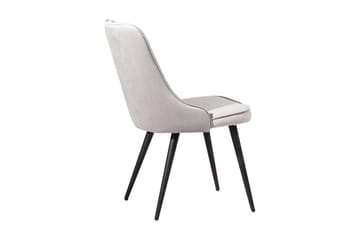 Velvet Deluxe Sammetstol - Svart/Grå - Products - Möbler - Fåtölj & stolar - Matstol & köksstol