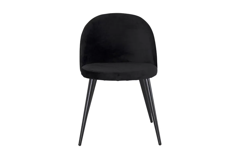 Velvet Köksstol Sammet - Svart - Products - Möbler - Fåtölj & stolar - Matstol & köksstol