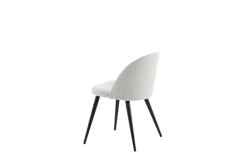 Velvet Matstol - Grå/Svart - Products - Möbler - Fåtölj & stolar - Matstol & köksstol