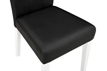 Viktor Matstol - Konstläder / Vit / Svart - Products - Möbler - Fåtölj & stolar - Matstol & köksstol