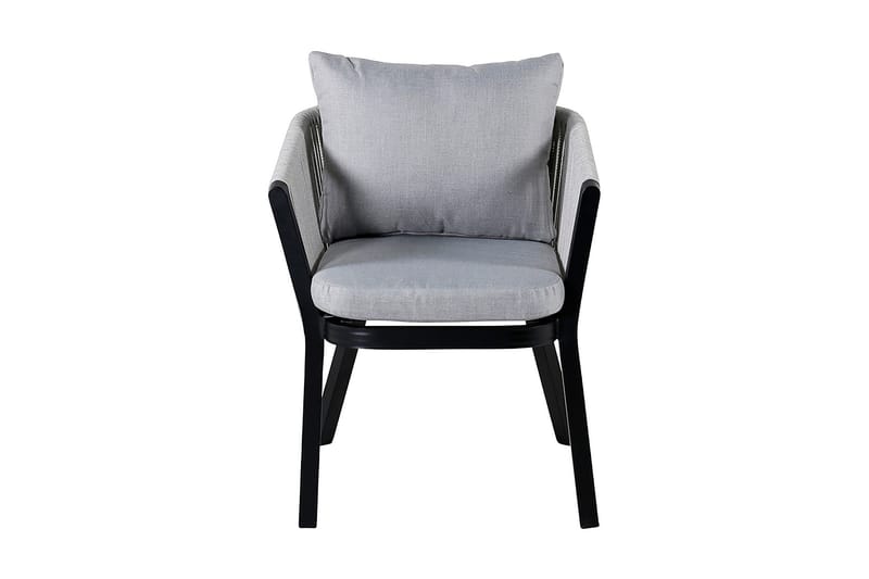 Virya Matstol med Dyna - Grå/Svart - Products - Möbler - Fåtölj & stolar - Matstol & köksstol