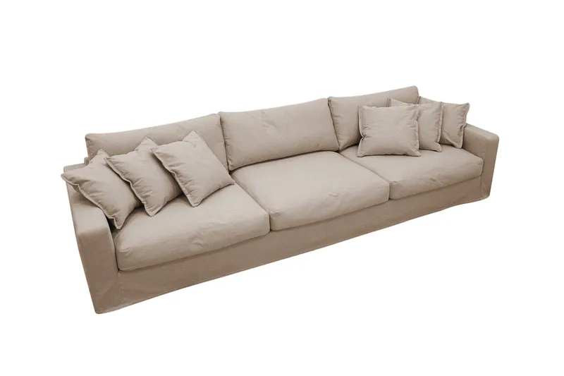 Valencia Extra Djup 5-sits Soffa med avtagbar och tvättbar klädsel - Ljusbrun - Products - Möbler - Soffa