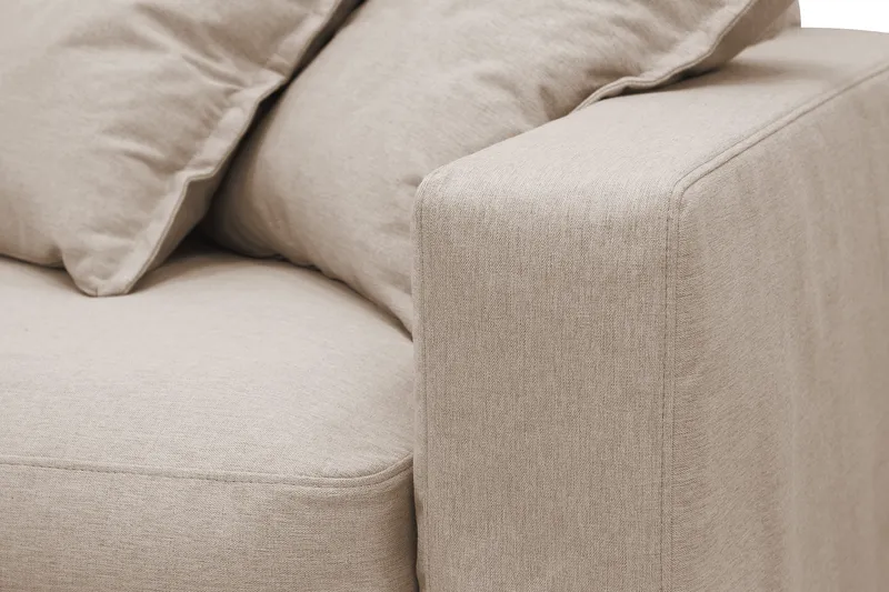 Valencia Extra Djup 5-sits Soffa med avtagbar och tvättbar klädsel - Ljusbrun - Products - Möbler - Soffa