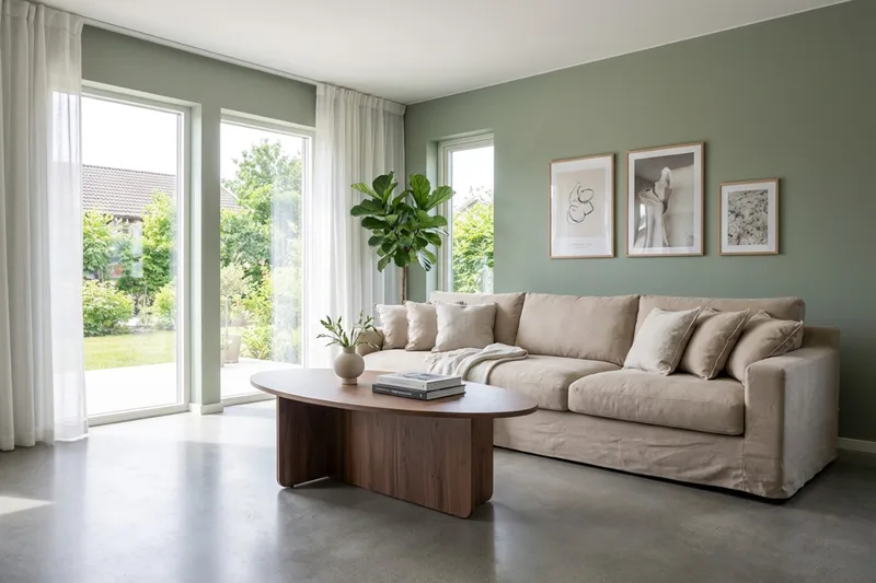 Valencia Extra Djup 5-sits Soffa med avtagbar och tvättbar klädsel - Ljusbrun - Products - Möbler - Soffa