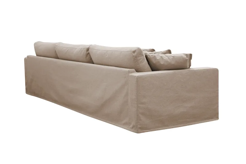 Valencia Extra Djup 5-sits Soffa med avtagbar och tvättbar klädsel - Ljusbrun - Products - Möbler - Soffa